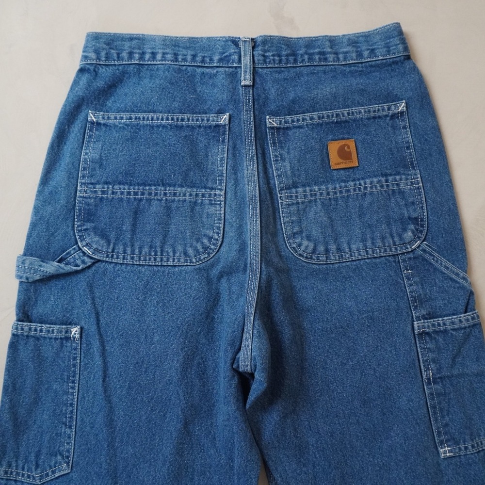 Carhartt B13-DST Carpenter Jeans 31x32 Mens Blue Loose Fit Denim Work Pants - Picture 3 of 7